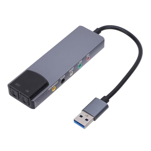 Tosuny USB External Sound Card, 48 kHz Externe Optische Soundkarte mit Digitaler Aufnahmefunktion, MIC/3,5 Mm Sound/Optical Fibers Eingang für 5.1 & 7.1 Surround Soundsysteme Tosuny USB External Sound Card, 48 kHz Externe Optische Soundkarte mit Digitaler Aufnahmefunktion, MIC/3,5 Mm Sound/Optical Fibers Eingang für 5.1 & 7.1 Surround Soundsysteme von Tosuny