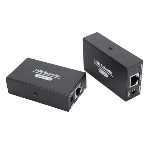 USB Extender 262 Fuß über Cat 5e 6 7 USB RJ45 LAN Extender, USB RJ45 Extender, Ethernet Extender mit 4 USB 2.0 Hubs, Unterstützt Alle Betriebssysteme, Plug and Play, kein Treiber von Tosuny