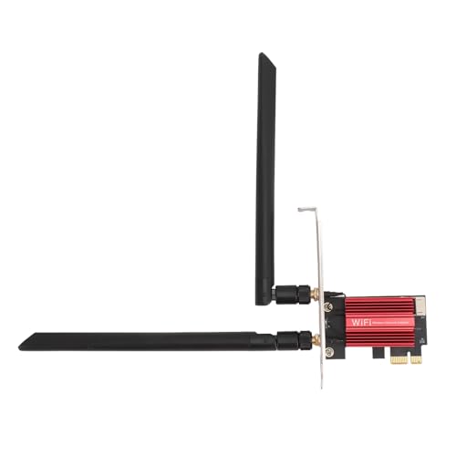 WiFi 6E PCIe WiFi-Karte für Desktop-PC, RTL8852CE 5374 Mbit/s PCIe WiFi-Karte Netzwerkkarte, 2,4 G 5 G 6 G 3 Band 8 DBi Dual-Antenne PCIe X1 PC WiFi-Adapter für Win 10 11 von Tosuny