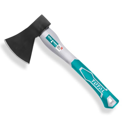 TOTAL – Axt | Kohlenstoffstahl | Griff aus Bi-Material | für Heimwerker, Camping- und Gartenarbeiten | Gewicht: 1000 g von TOTAL