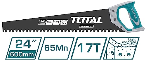 Total Tools - Zementsäge | 600mm Länge | Wolframblech | Zum Schneiden von Zement, Beton oder Ziegeln | Ideales Werkzeug für Bau- und Mauerwerksarbeiten von TOTAL