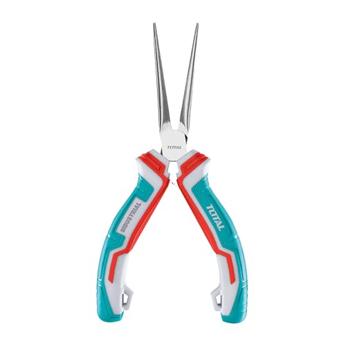 TOTAL - Mini-Flachzange - 115 mm - Präzisionswerkzeug für Mechanik und Heimwerken - Ergonomischer Trimaterial-Griff - Widerstandsfähiges Material von Total