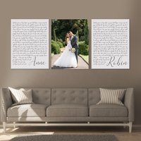 Unsere Gelübde Benutzerdefinierte Leinwand - Seine Und Sie 3Er Set Geschenk Druck 1st Jahrestag von TotalPrintHC