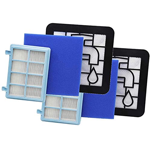 TotalReplace 2x Filter set kompatibel mit Philips PowerPro Compact und PowerPro Active und City Staubsauger FC8010/01 von TotalReplace