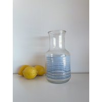 Vtg Glas Libbey Saftkrug - Of Canada Blue Ombre Lines Juice Karaffe von TotallyRadicalRetro