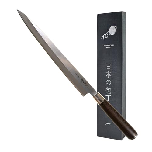 Totiko Japan Knives, Linkshänder Messer - professionelles Japanisches Küchenmesser - Sashimi YANAGIBA Sakai Messer mit 27 cm Klinge - 9 inch von Totiko