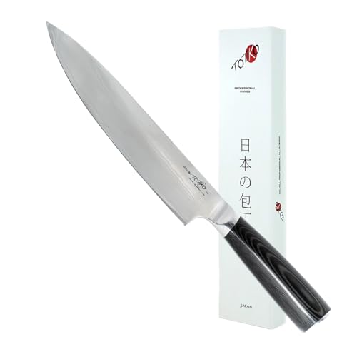 Totiko Japan Knives, professionelles Japanisches Küchenmesser, Yukimura Damastmesser für Chefköche mit 20 cm Klinge - 8 inch von Totiko