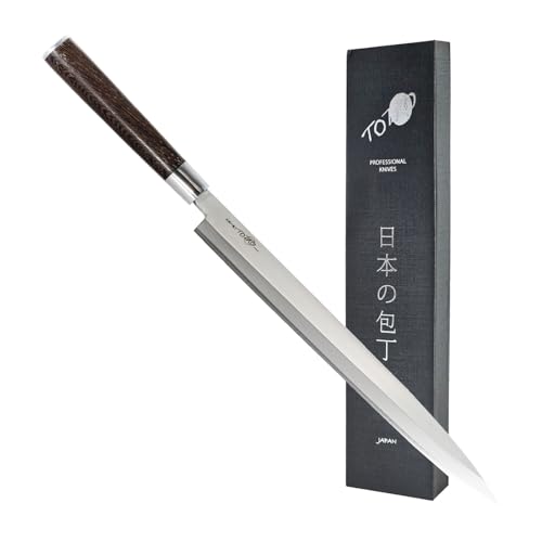 Totiko Japan Knives, professionelles Japanisches Küchenmesser - Sashimi YANAGIBA Sakai Messer mit 30 cm Klinge - 10 inch von Totiko