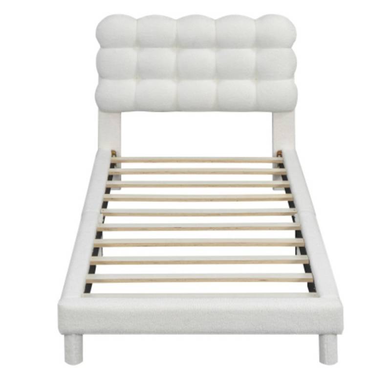 Totnz Bett Lammwolle Gepolstertes Bett, verstellbarem Kopfteilpolsterung Totnz Bett Lammwolle Gepolstertes Bett, verstellbarem Kopfteilpolsterung von Totnz