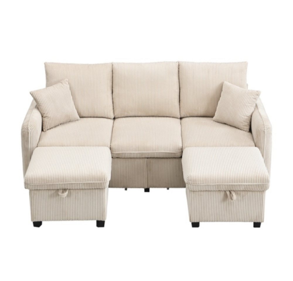 Totnz Ecksofa Multifunktionales Ecksofa, U-förmiges Dreisitzer-Polstersofa von Totnz