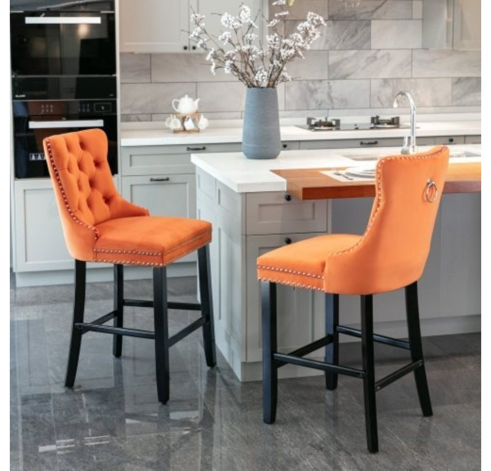 Totnz Stuhl Barhocker im Lounge-Stil, 2er-Set, orange Farbe Totnz Stuhl Barhocker im Lounge-Stil, 2er-Set, orange Farbe von Totnz