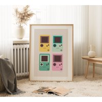 Game Boy Wandkunst, 90Er Jahre Poster, Retro Inspirierter Druck, Preppy Bunte Zimmerdekoration, Anfang Der 2000Er von TotoStudioo