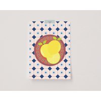 Lemon Print, Mediterrane Wandkunst, Talavera Tile Poster, Illustrierter Kunstdruck, Mediterranes Dekor, Theme Decor, Ungerahmt Poster von TotoStudioo