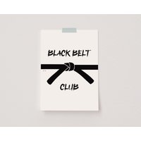 Martial Arts Poster, Black Belt Club, Karate Wandkunst, Print, Dojo Decor, Room Taekwondo Gift von TotoStudioo