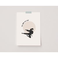 Martial Arts Print, Karate Girl Wandkunst, Power Mindset Taekwondo Poster, Zimmer Dekor, Starke Frau Wandkunst von TotoStudioo