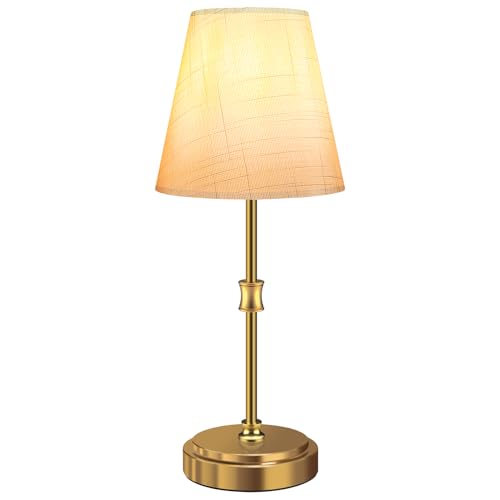Totofac Nachttischlampe Touch Dimmbar, Tischlampe Touch Dimmbare Glühbirne 3 Helligkeitsstufen Einstellbar Schreibtischlampe Minimalistische Tischleuchte für Nachttisch Schlafzimmer Lesen Wohnzimme von Totofac