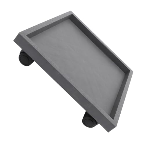 Totority Blumentopf Tablett Pflanzenständer auf Rädern Pflanzer mit unsichtbaren Zaubererrädern Anlage Rad Pflanzplatten für Zimmerpflanzen Pflanzenschale mit Rädern pp Grey von Totority