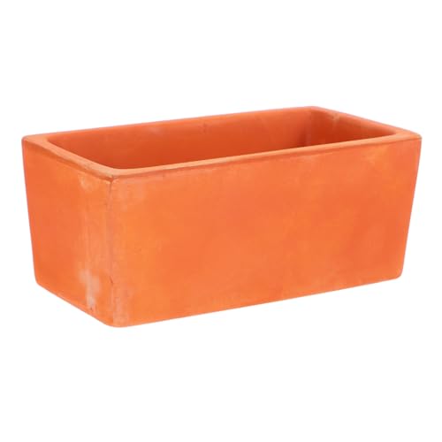 Totority Rechteckiger Terrakotta Blumentopf Klein mit Drainageloch Rustikaler Pflanztopf Gartenprojekte für Sukkulenten Blumen und Bonsai Dekoration für und Schreibtisch von Totority