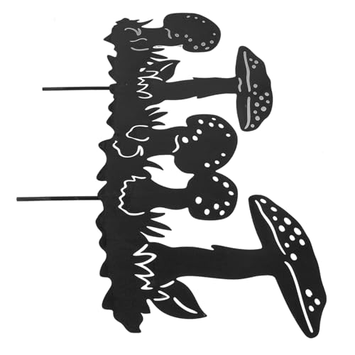Totority Gartenstecker aus Metall, hohl, Pilz, rustikal, dekorativer Pfahl für Rasen, Wege, Ornamente von Totority