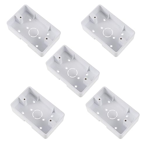 Totority Wandsteckdose, Abzweigdose, ABS, weiß, 12,9 x 7,1 x 3,5 cm, externe Installation, Heimdekoration, elektrische Steckdose für den Haushalt, 5 Stück Totority Wandsteckdose, Abzweigdose, ABS, weiß, 12,9 x 7,1 x 3,5 cm, externe Installation, Heimdekoration, elektrische Steckdose für den Haushalt, 5 Stück von Totority