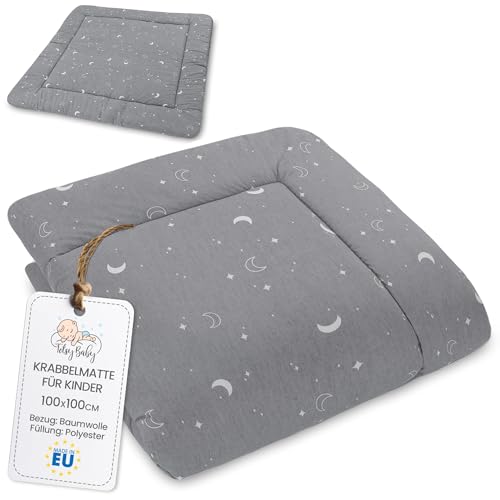 Krabbeldecke Krabbelmatte für Baby – Spielmatte Spieldecke Bodenmatte für Kinder und Babys für Kinderzimmer und Laufgitter Große faltbar waschbar Play Mat von Totsy Baby
