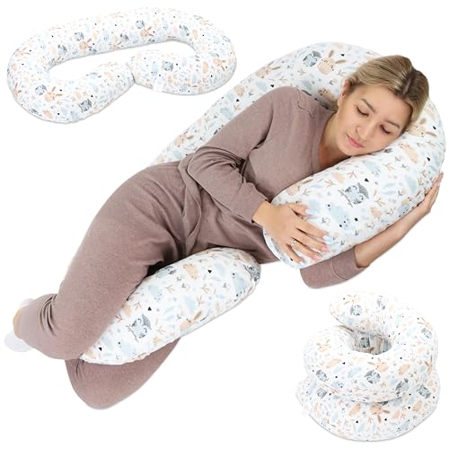 Schwangerschaftskissen Stillkissen XXL Seitenschläferkissen mit Bezug Lagerungskissen Baby Pregnancy Pillow Body Pillow zum schlafen C-Form komfortkissen 190 cm von Totsy Baby