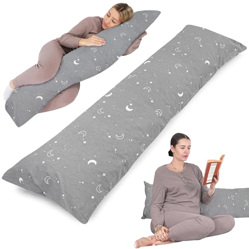 Totsy Baby Seitenschläferkissen Schwangerschaftskissen 40x145 cm - Kuschelkissen Schlafkissen Pregnancy Pillow Stillkissen Kissen mit Bezug für Seitenschläfer und Erwachsene Oeko-Tex Totsy Baby Seitenschläferkissen Schwangerschaftskissen 40x145 cm - Kuschelkissen Schlafkissen Pregnancy Pillow Stillkissen Kissen mit Bezug für Seitenschläfer und Erwachsene Oeko-Tex von Totsy Baby