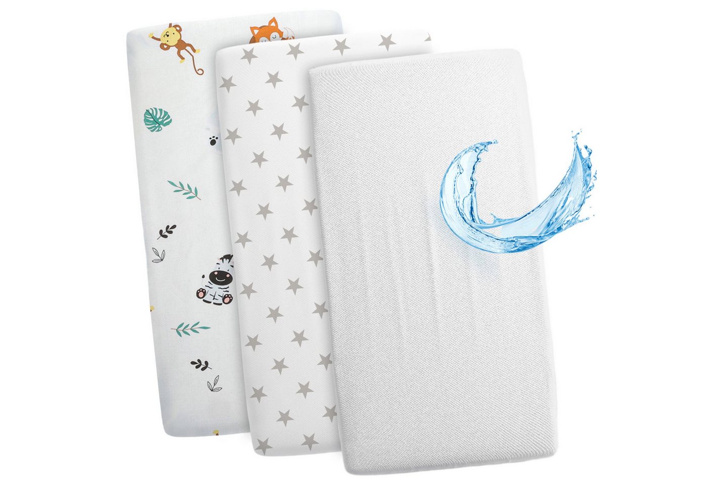 Totsy Baby Spannbettlaken Spannbettlaken Kinderwagen Stubenwagen Set - 2 x Bezug + wasserdicht Totsy Baby Spannbettlaken Spannbettlaken Kinderwagen Stubenwagen Set - 2 x Bezug + wasserdicht von Totsy Baby