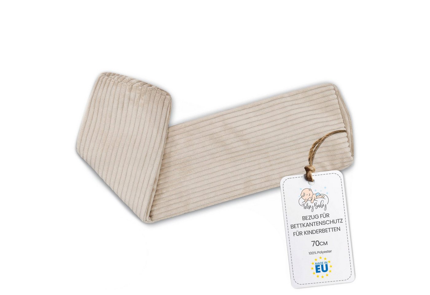 Totsy Baby Kissenbezüge Bezug für Bettkantenschutz 70 cm Beige von Totsy Baby