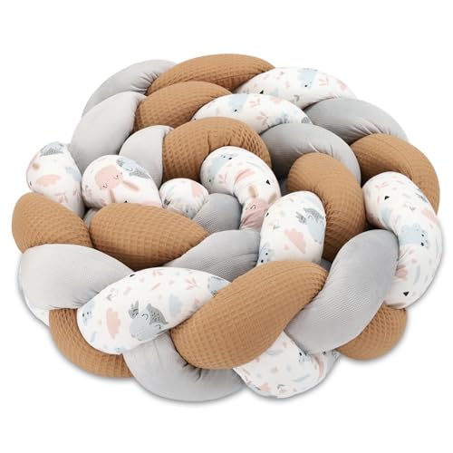 Totsy Baby Kuschelkissen Kinder Kissen Deko 300 cm - flauschig Dekokissen Kinderzimmer Kinderkissen Zierkissen geflochten Baumwolle Velvet Eulen von Totsy Baby