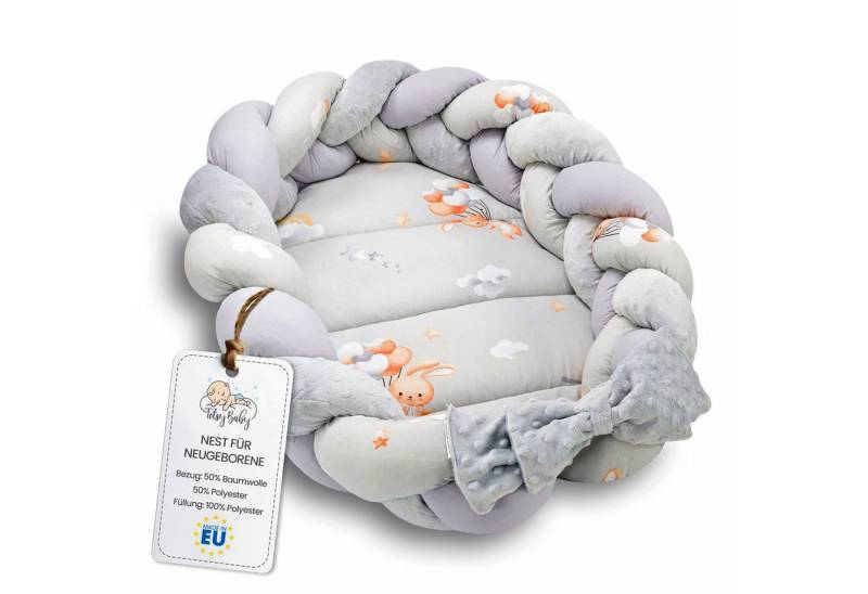Totsy Baby Kuschelnest Babynest Neugeborene 75x45 cm Kuschelnest zweiseitig Teddybären von Totsy Baby