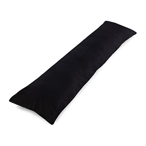 Seitenschläferkissen inkl. Füllung und Bezug: 145 x 40 cm, Stillkissen, Schwangerschaftskissen, Lagerungskissen Baby und Erwachsene, Pregnancy Pillow Black von Totsy Baby