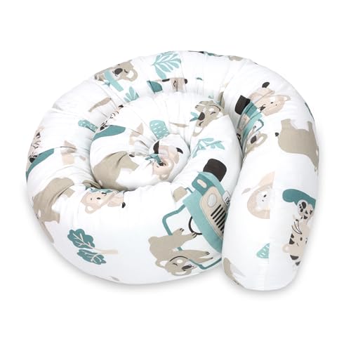 Totsy Baby Seitenschläferkissen Bettschlange Body Pillow 200 cm Baumwolle - Kopfkissen lang Bettrolle Schlafkissen Nackenrolle Afrika von Totsy Baby