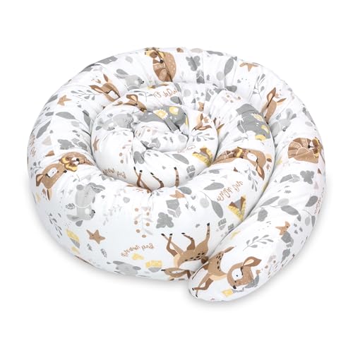 Totsy Baby Seitenschläferkissen Bettschlange Body Pillow 400 cm Baumwolle - Kopfkissen lang Bettrolle Schlafkissen Nackenrolle Kissen Oeko-Tex Hirsch von Totsy Baby