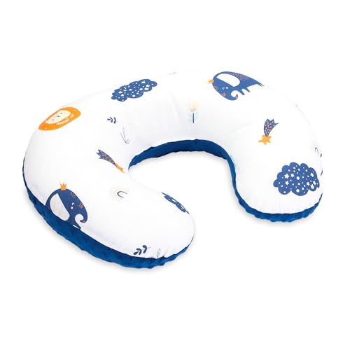 Totsy Baby Stillkissen klein Minky 130 x 45 cm - Stillhörnchen kleines Still Kissen Nursing Breastfeeding Pillow für unterwegs Regenbogen von Totsy Baby