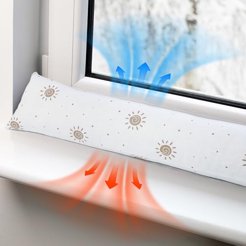 Totsy Baby Zugluftstopper für Türen und Fenster Stopper Türdichtung 90 cm Seitenschläferkissen Umrandung oder Tür Luftzugstopper Schalldämmung Windstopper Türluftstopper Baumwolle Oeko-tex Sonne von Totsy Baby