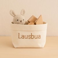 Personalisierter Aufbewahrungskorb Aus Stoff - Individueller Stoffkorb Mit Name, Babyzimmer Deko, Geschenk Zur Geburt Oder Taufe Personalisierter Aufbewahrungskorb Aus Stoff - Individueller Stoffkorb Mit Name, Babyzimmer Deko, Geschenk Zur Geburt Oder Taufe von TottoPlotto