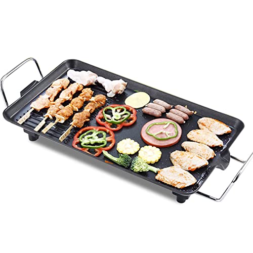 1350W Elektrische Grillpfanne Mit Temperaturregelung Multifunktionaler Esstisch Für Zuhause Grillparty Antihaft-Elektrogrill Grillfleischmaschine Teppanyaki-Grill Grillpfanne von TouSuaRSi