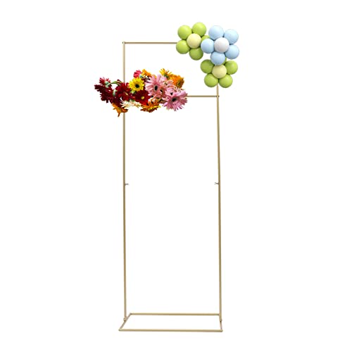 TouSuaRSi 0,53 x 1,55M Hochzeit Bogen Stand Metall Weiß/Gold Hochzeitsbogen Rosen Bogen Balloon Arch, Fotografischer Hintergrund Stand Bogengestell für Hochzeit Party Wedding Dekoration (Gold) von TouSuaRSi