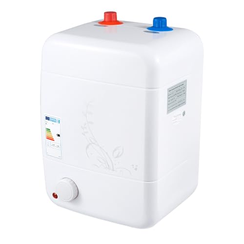 TouSuaRSi 1500W Kleiner Druckfester Warmwasserspeicher 8L Untertischboiler Untertischboiler Temperatur Einstellbar Durchlauferhitzer Boiler Untertisch für Küchenspüle, Bad 23x21x36cm von TouSuaRSi
