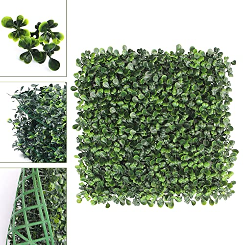 TouSuaRSi 25x25cm Künstliche Hecke Fliese Rasen Gras Matte Grün Panel Wand Bildschirm Pflanze Künstliche Matte Grün Wand Hecke Sichtschutz Balkon Blätter Sichtschutz Künstliche Hecke (48 Stück) von TouSuaRSi