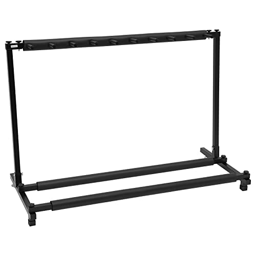 TouSuaRSi Gitarrenständer Verstellbare Guitar Stand Eva-Schaumstoff Gitarren Ständer 9 Gitarren Gitarrenständer Mehrfach für Haushalte, Konzertsäle, Musikinstrumentengeschäfte usw (9-Fach) von TouSuaRSi