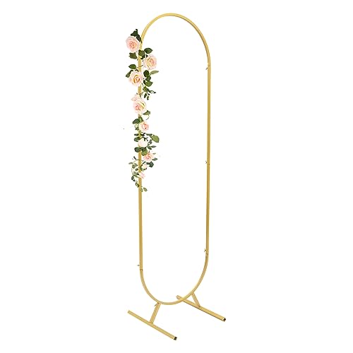 TouSuaRSi Hochzeitsbogen Hintergrundständer, Metall Hochzeit Bogen Hintergrund Ständer für Geburtstags Party, Hochzeit, Zeremonie, Babyparty, Gartenballon, Wedding Dekoration (Gold, 58x50x200cm) von TouSuaRSi