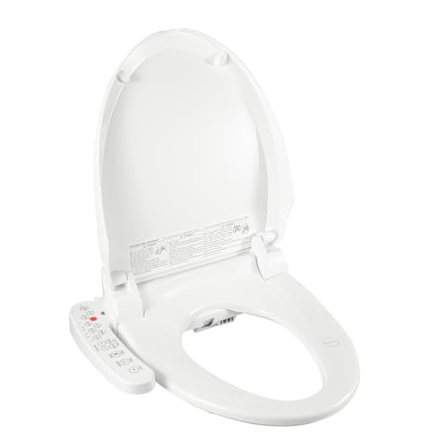 TouSuaRSi Intelligent Smart Toilettensitz WC Bidet Bidet Sitz Elektrisch Dusch WC Toilettensitz Multifunktional Elektrisch Bidet Sitz Beheizter WC-Sitz Nachtlicht & Energiesparfunktion von TouSuaRSi