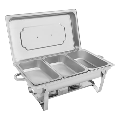 TouSuaRSi Speisewärmer Chafing-Dish 3 Grid Professionelle Chafing Dish Speisewärmer Chafing Dish Set Behälter Rechteckige Catering Chafer Warmer Set für Catering Buffet und Party 3 X 2.5L TouSuaRSi Speisewärmer Chafing-Dish 3 Grid Professionelle Chafing Dish Speisewärmer Chafing Dish Set Behälter Rechteckige Catering Chafer Warmer Set für Catering Buffet und Party 3 X 2.5L von TouSuaRSi