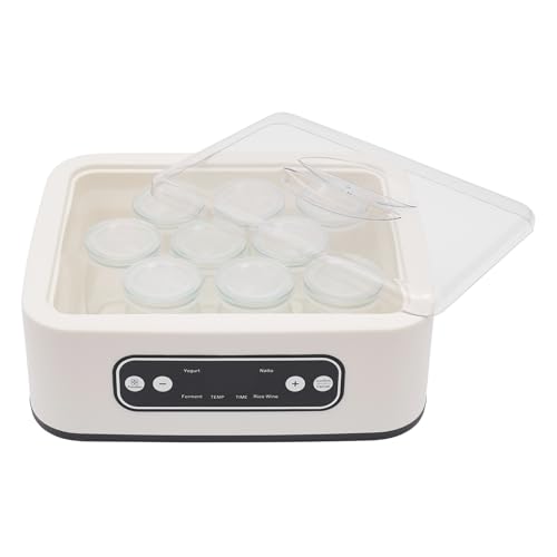 Joghurtbereiter 20W 1.6L Joghurtmaschine Haushalt Joghurt Maker Kleiner automatischer mit 9 Joghurtgläsern 100ml, für selbstgemachten Joghurt, Reiswein, Natto, Temperaturregelung Joghurtbereiter 20W 1.6L Joghurtmaschine Haushalt Joghurt Maker Kleiner automatischer mit 9 Joghurtgläsern 100ml, für selbstgemachten Joghurt, Reiswein, Natto, Temperaturregelung von TouTToNG