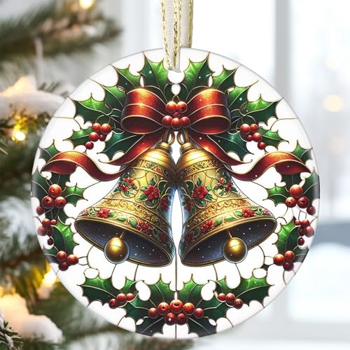 Christbaumschmuck aus Keramik, 8,9 cm, Weihnachtsglocke, Weihnachtsschmuck, Erbstück-Andenken, Geschenkaustausch, Geschenkidee, Kugelgeschenk Christbaumschmuck aus Keramik, 8,9 cm, Weihnachtsglocke, Weihnachtsschmuck, Erbstück-Andenken, Geschenkaustausch, Geschenkidee, Kugelgeschenk von Touber