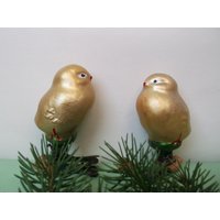 Gebrüder Chikens. Süßes Küken. Landküken. Vintage Weihnachtsbaum Glas Ornament von TouchTheOld