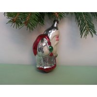 Niedlicher Nikolaus. Entzückender Weihnachtsmann Mit Big Bag Of Gifts. Vintage Weihnachtsbaum Glas Ornament Niedlicher Nikolaus. Entzückender Weihnachtsmann Mit Big Bag Of Gifts. Vintage Weihnachtsbaum Glas Ornament von TouchTheOld