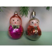 Roll-Poly. Süßer Rolli. Lustiges Ornament. Vintage Weihnachtsbaum Glasverzierungen von TouchTheOld